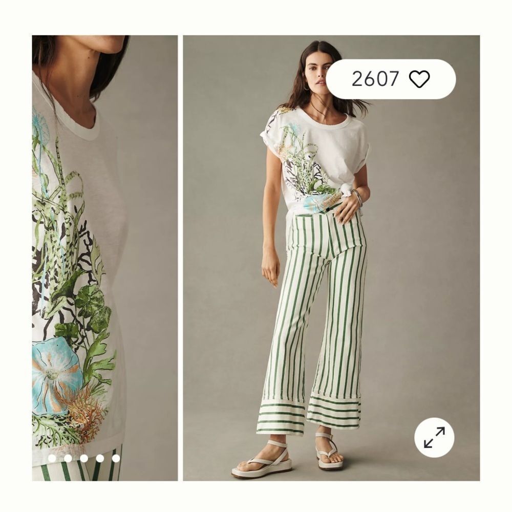 Pilcro Size Small The Jordyn Perfect Oversized Cotton-Slub Tee by Anthropologie - Picture 2 of 8